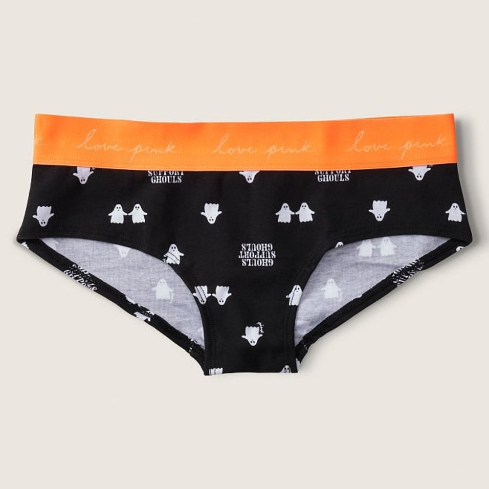🎃👻VS PINK XS Halloween Hipster Ghosts Ghouls Support Ghouls Halloween Panty👻
